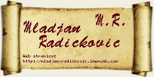 Mlađan Radičković vizit kartica